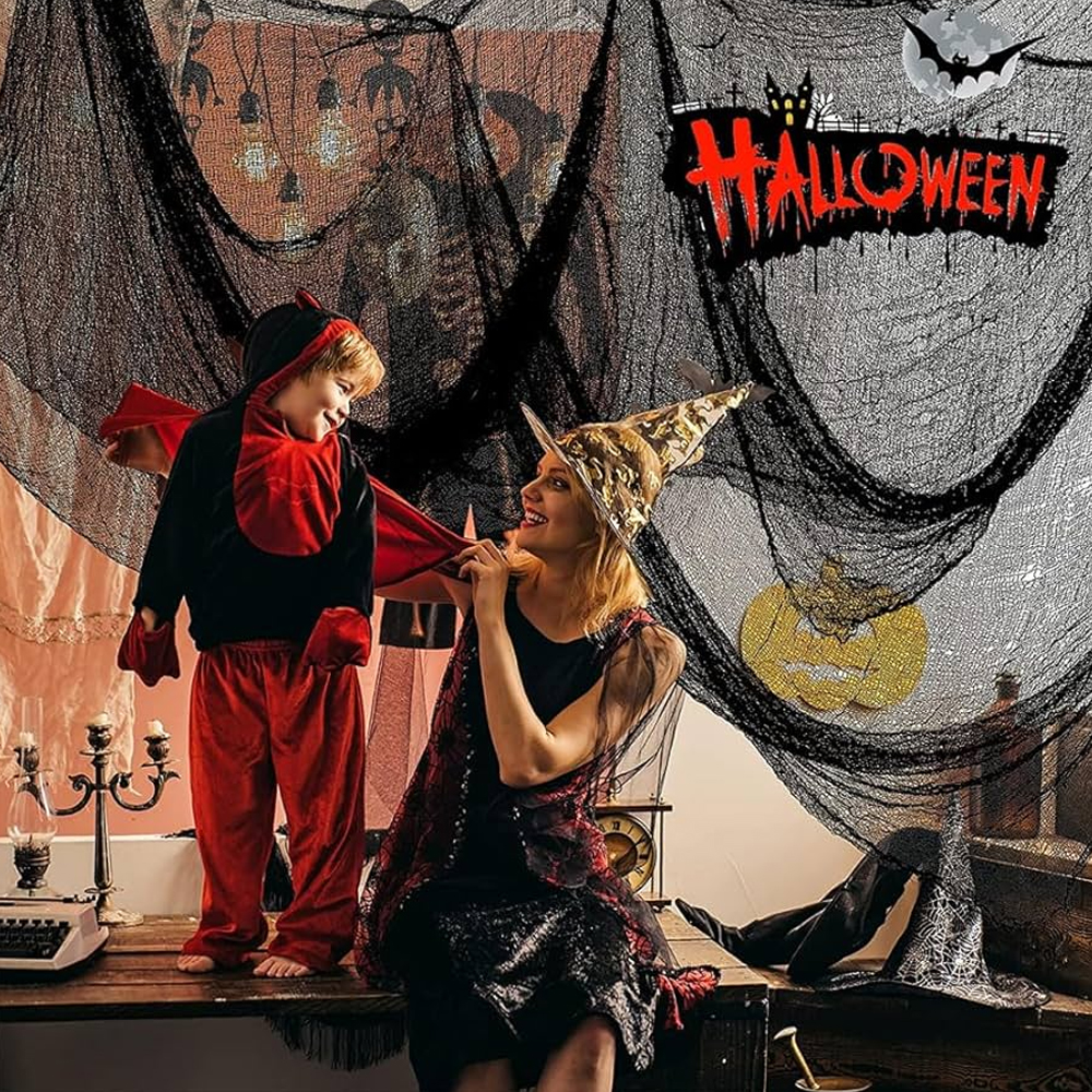 Cadılar Bayramı Halloween Siyah Dekor Perde