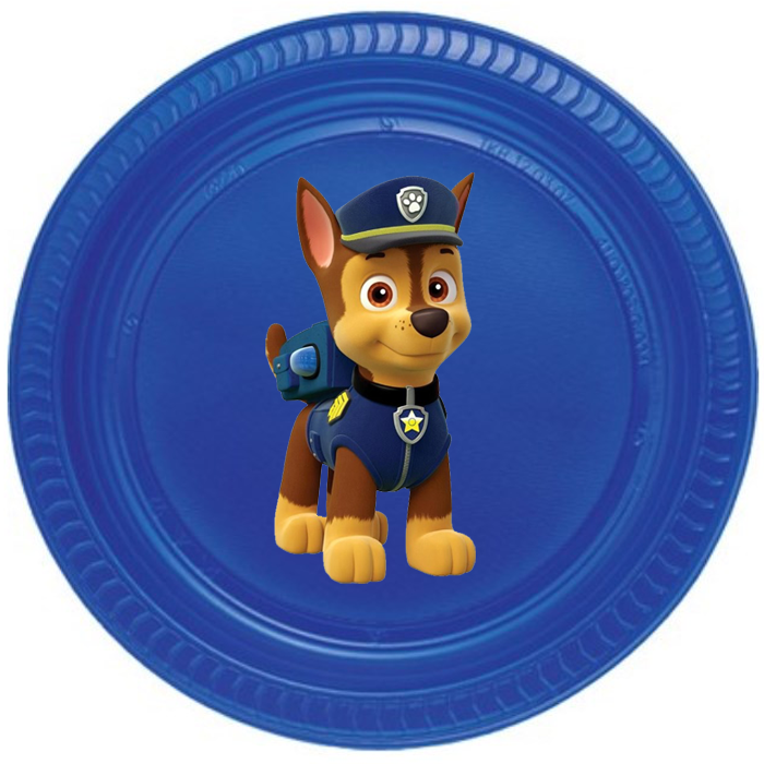 Paw Patrol Temalı Chase Stickerlı Tabak - 5 Adet