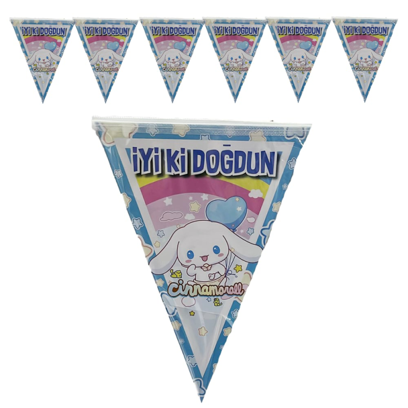 Cinnamoroll Konseptli Flama Bayrak