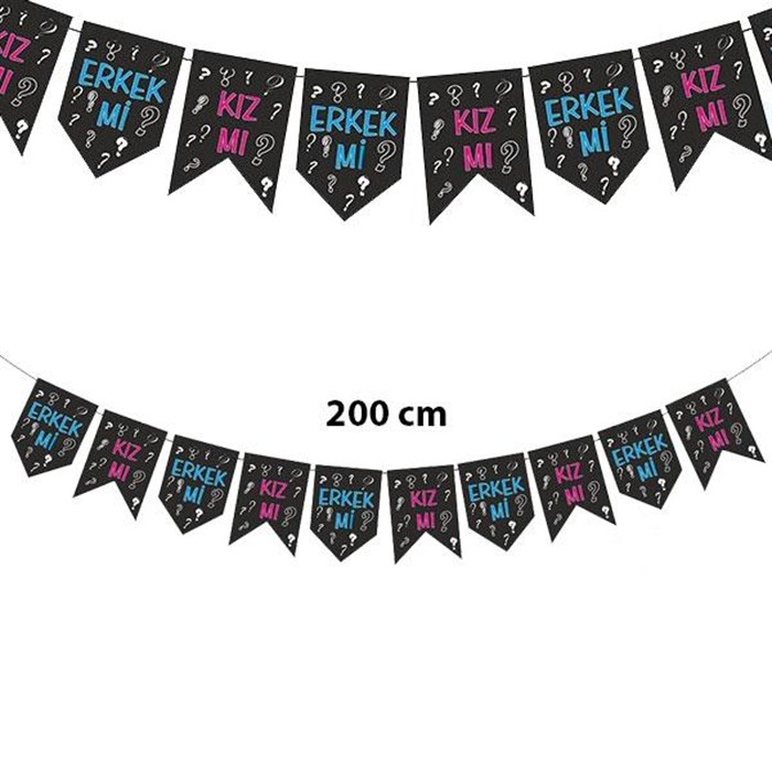 Cinsiyet Belirleme Partisi Bayrak Afiş - 200 CM