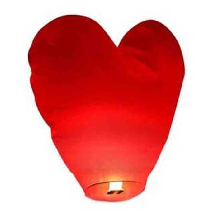 Kırmızı Kalpli Dilek Feneri