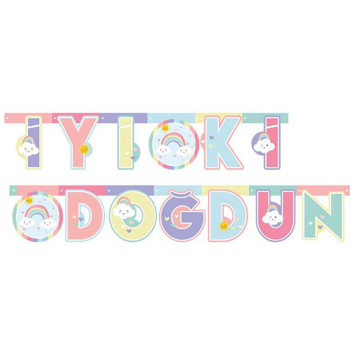 Gökkuşağı Konseptli İyi Ki Dogdun Banner