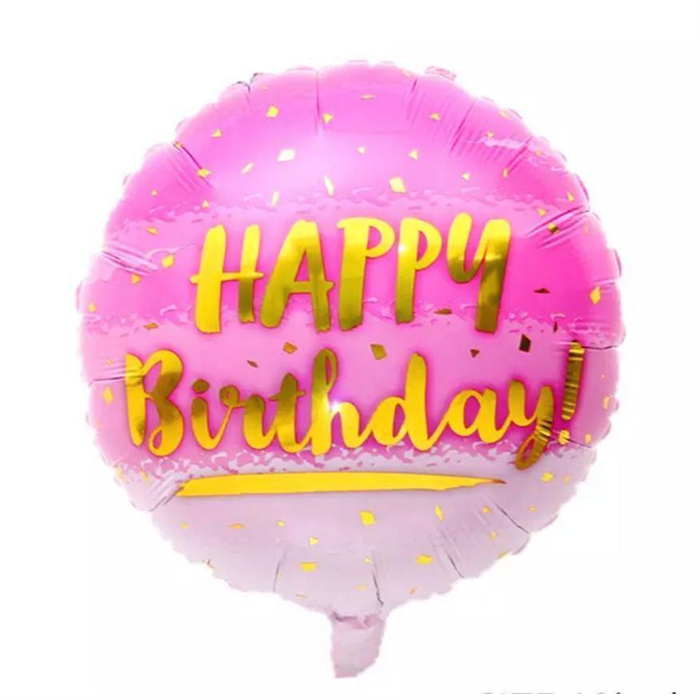 Pembe Gold Konseptli Happy Birthday Folyo Balon