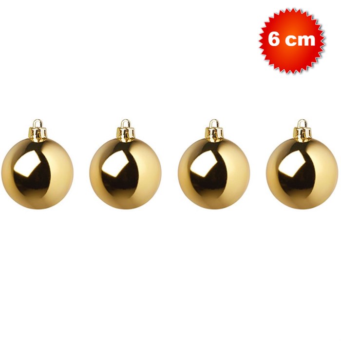 Yılbaşı Ağacı Süsü Gold Top  6 cm 4’lü