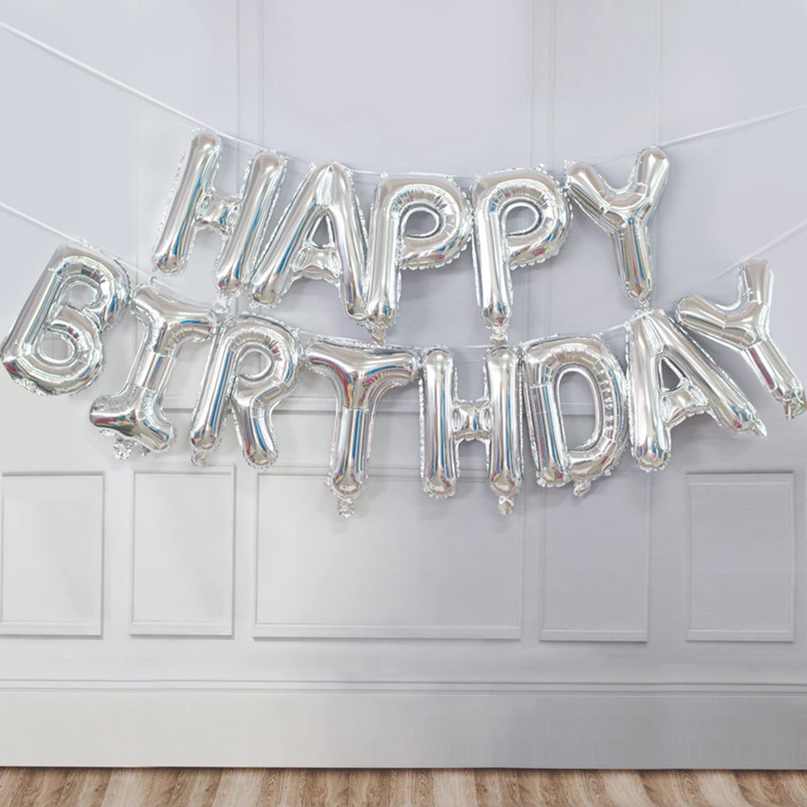 Happy Birthday Gümüş Folyo Balon Seti