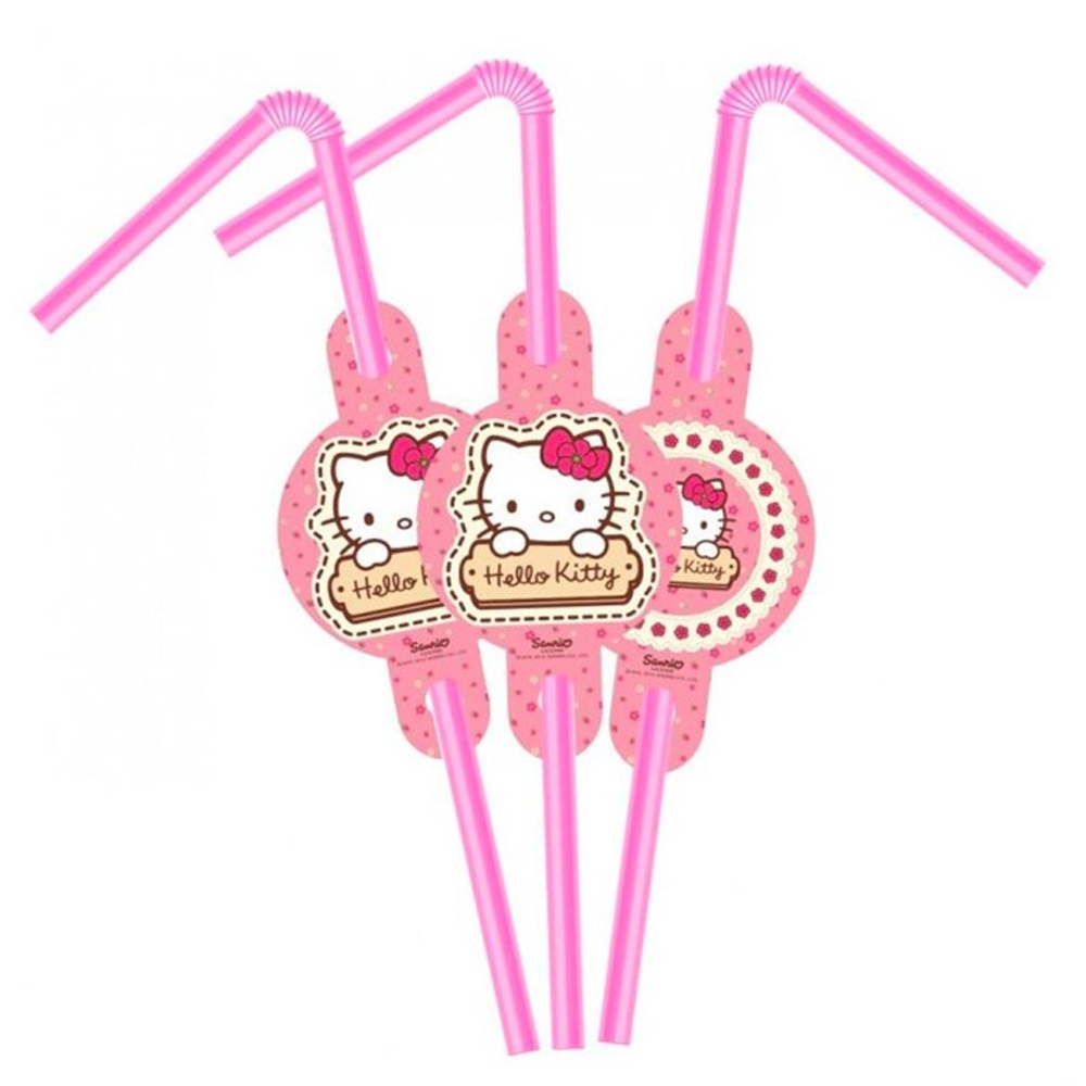 Hello Kitty Temalı Pipet 6’lı