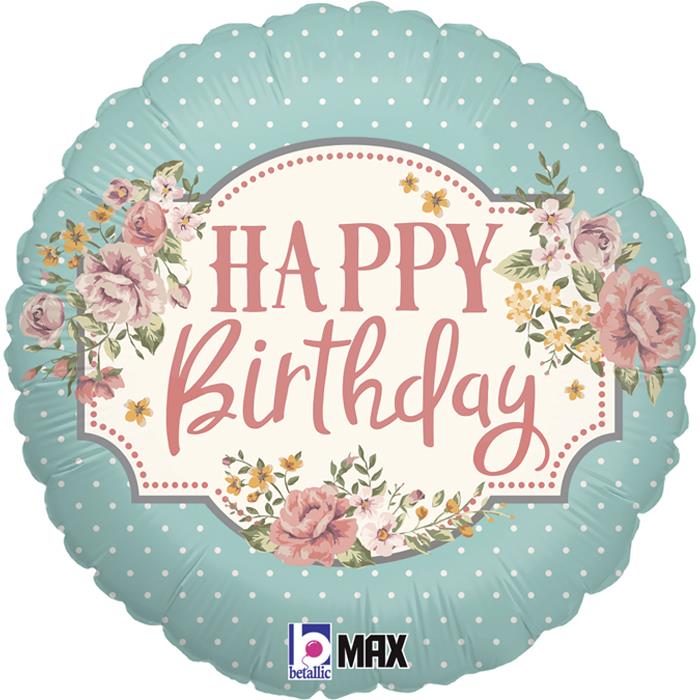 Happy Birthday Vintage Premium Folyo Balon