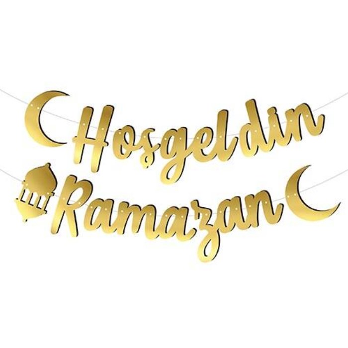 Hoş Geldin Ramazan Yazılı Kaligrafi Afiş Banner