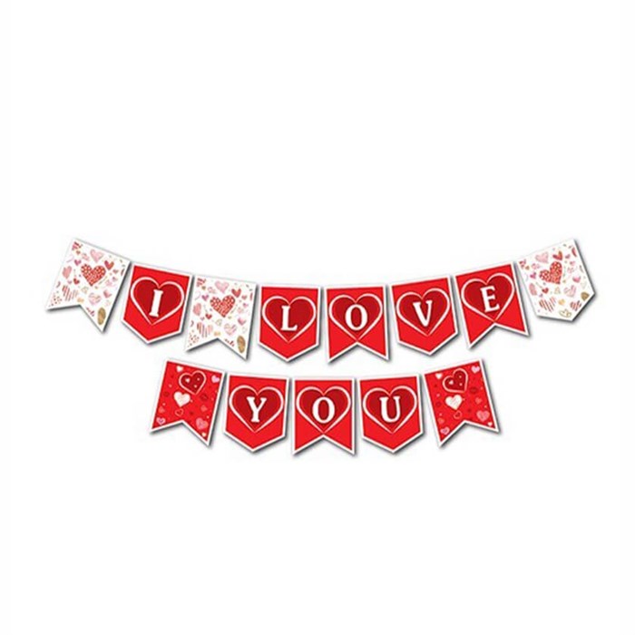 I Love You Yazılı Banner Set