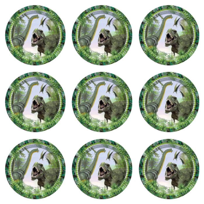 Jurassic Dinozor Konseptli Sticker 10 Adet - 5 cm