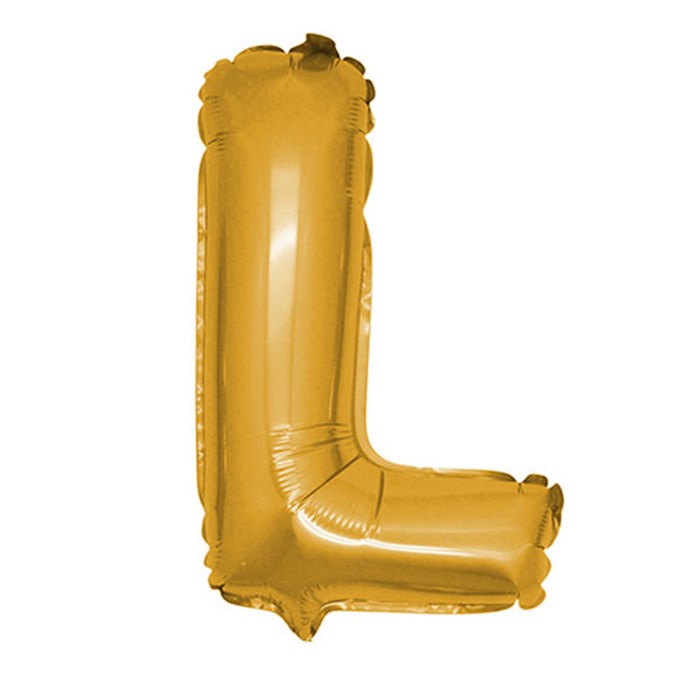 Gold L Harfi Folyo Balon 1 Metre