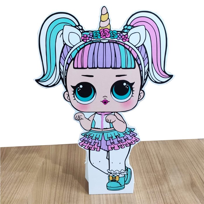 Ayaklı Dekor Pano - LoL Unicorn Temalı - 29 cm