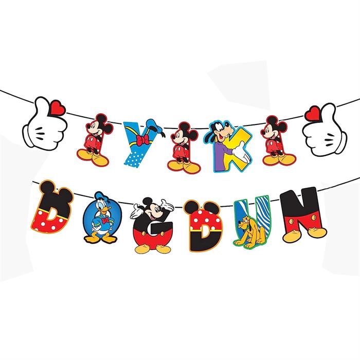 Mickey Mouse özel kesim İyi ki Doğdun Yazı