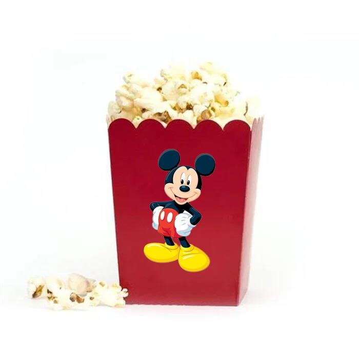 Mickey Mouse Temalı Popcorn Mısır Kutusu - 5 Adet