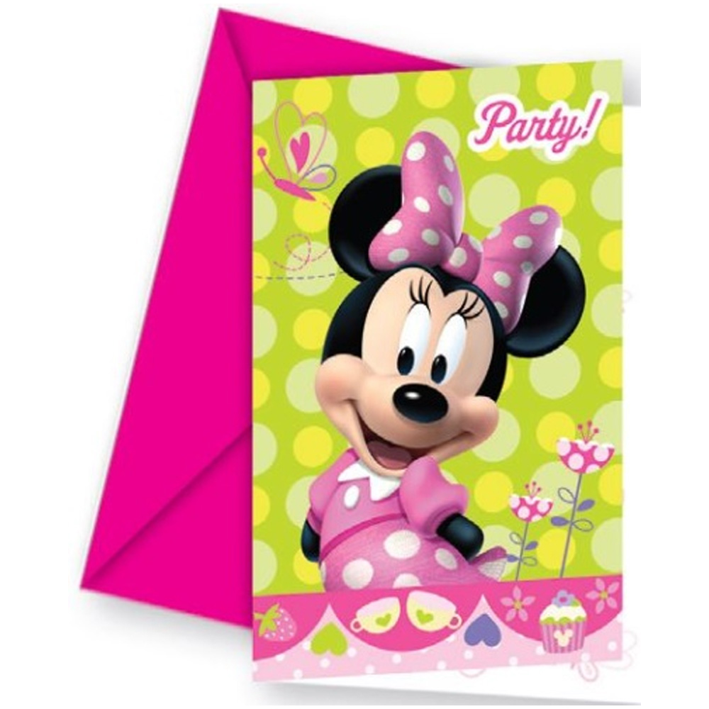 Minnie Mouse Konseptli Davetiye