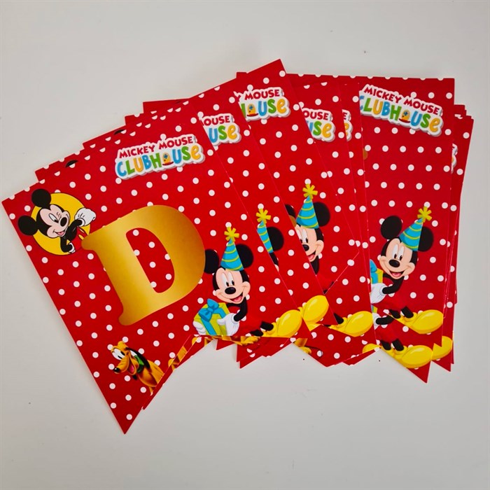 Mickey Mouse Doğum Günü Konseptli İyi ki Doğdun Banner 2m