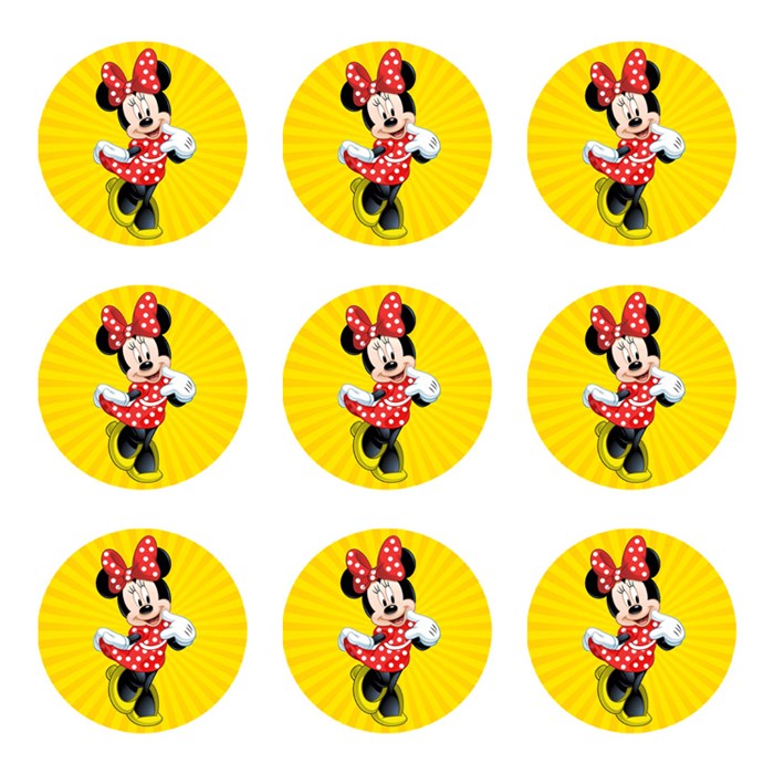 Minnie Mouse konseptli Sticker 10 Adet - 5 cm