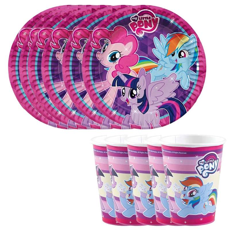 My Little Pony Konseptli Tabak ve Bardak Seti 8 Kişilik