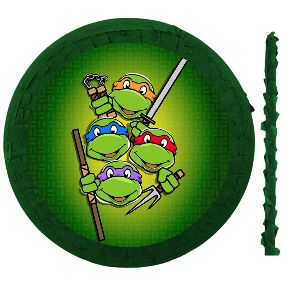 Ninja Turtles Konsepti Yeşil Pinyata