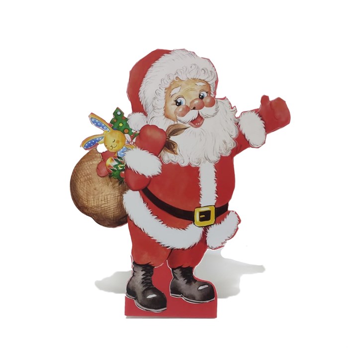 Noel Baba Temalı Ayaklı Dekor Pano 30 cm