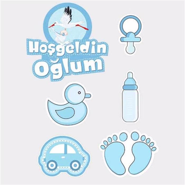 Hoşgeldin Oğlum Etiket Seti