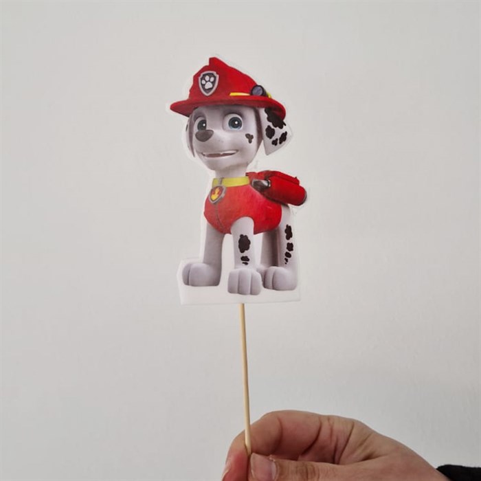 Paw Patrol Temalı Marshall Çubuklu Maket Süs