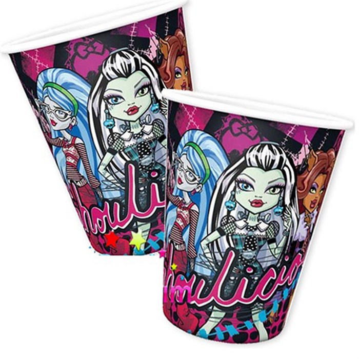 Monster High Temalı Kağıt Bardak 8’li