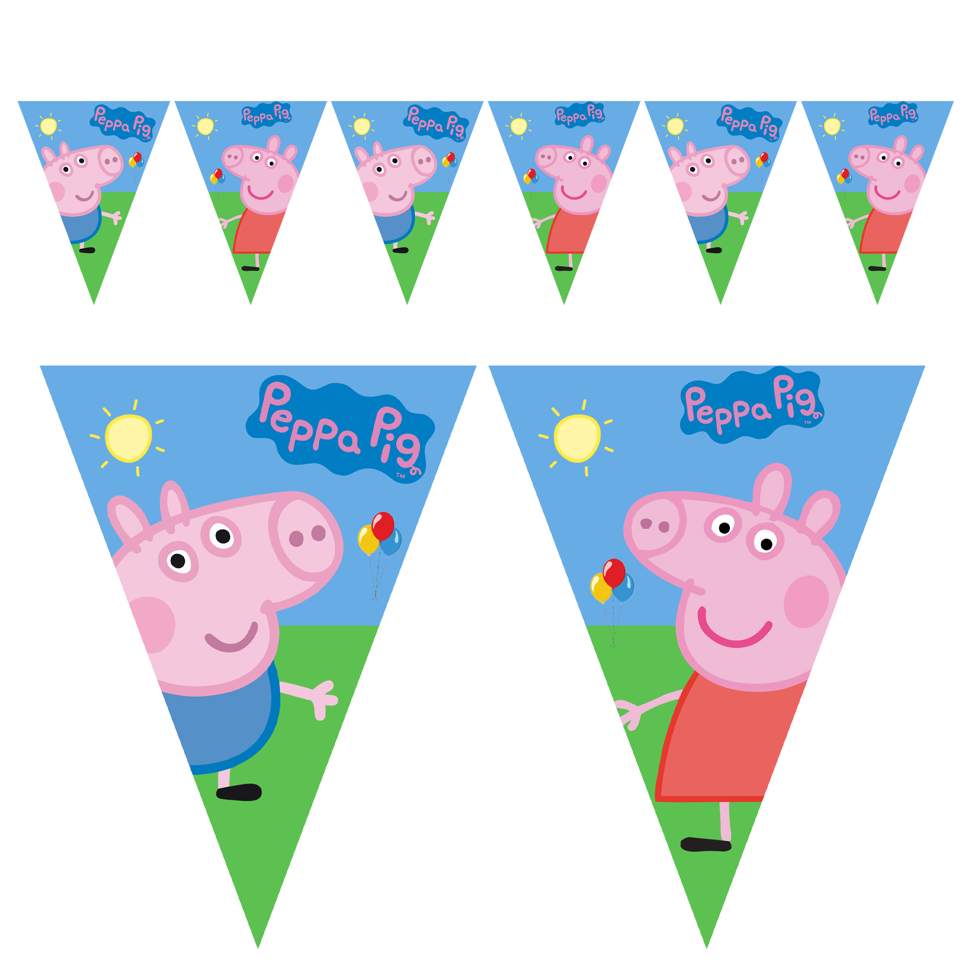 Peppa Pig Temalı Mini Flama Bayrak