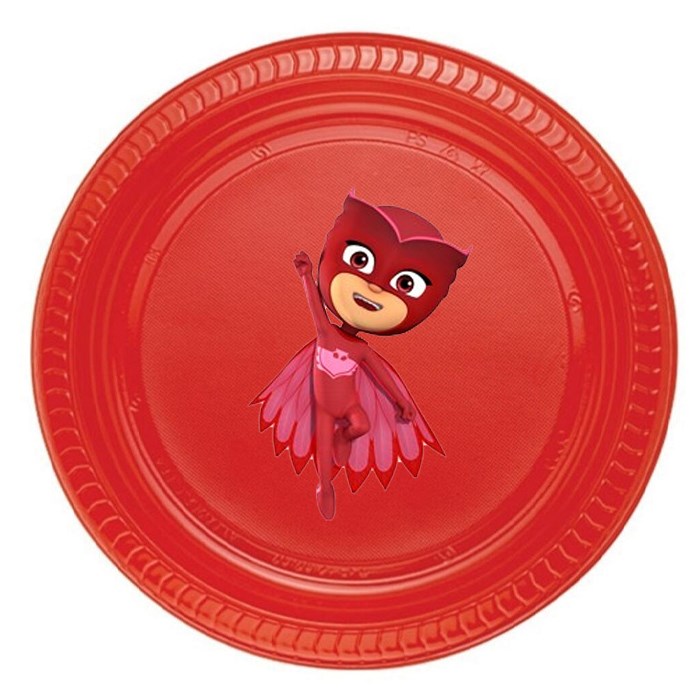 Pj Masks Baykuş Kız Temalı Stickerlı Tabak - 5 Adet