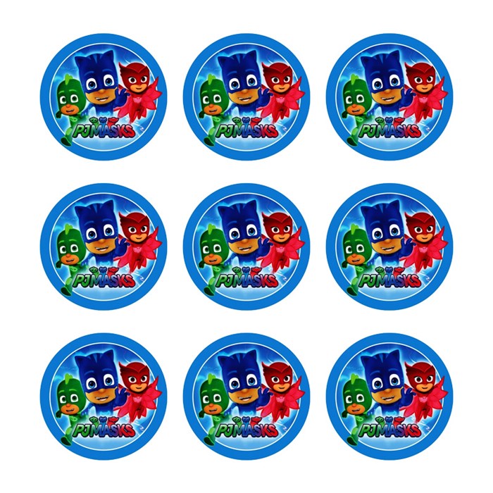 Pj Masks Pijamaskeliler konseptli Sticker 10 Adet - 5 cm