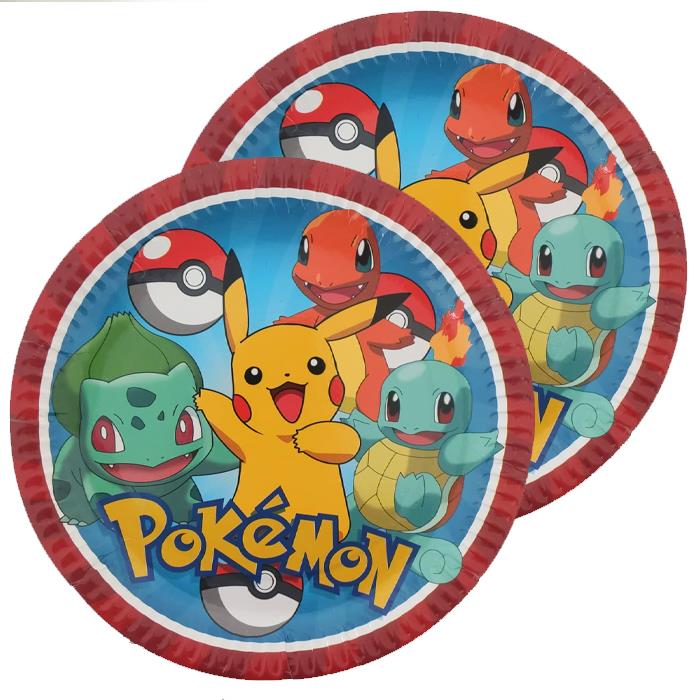 Pokemon Temalı Karton Tabak 8 Adet