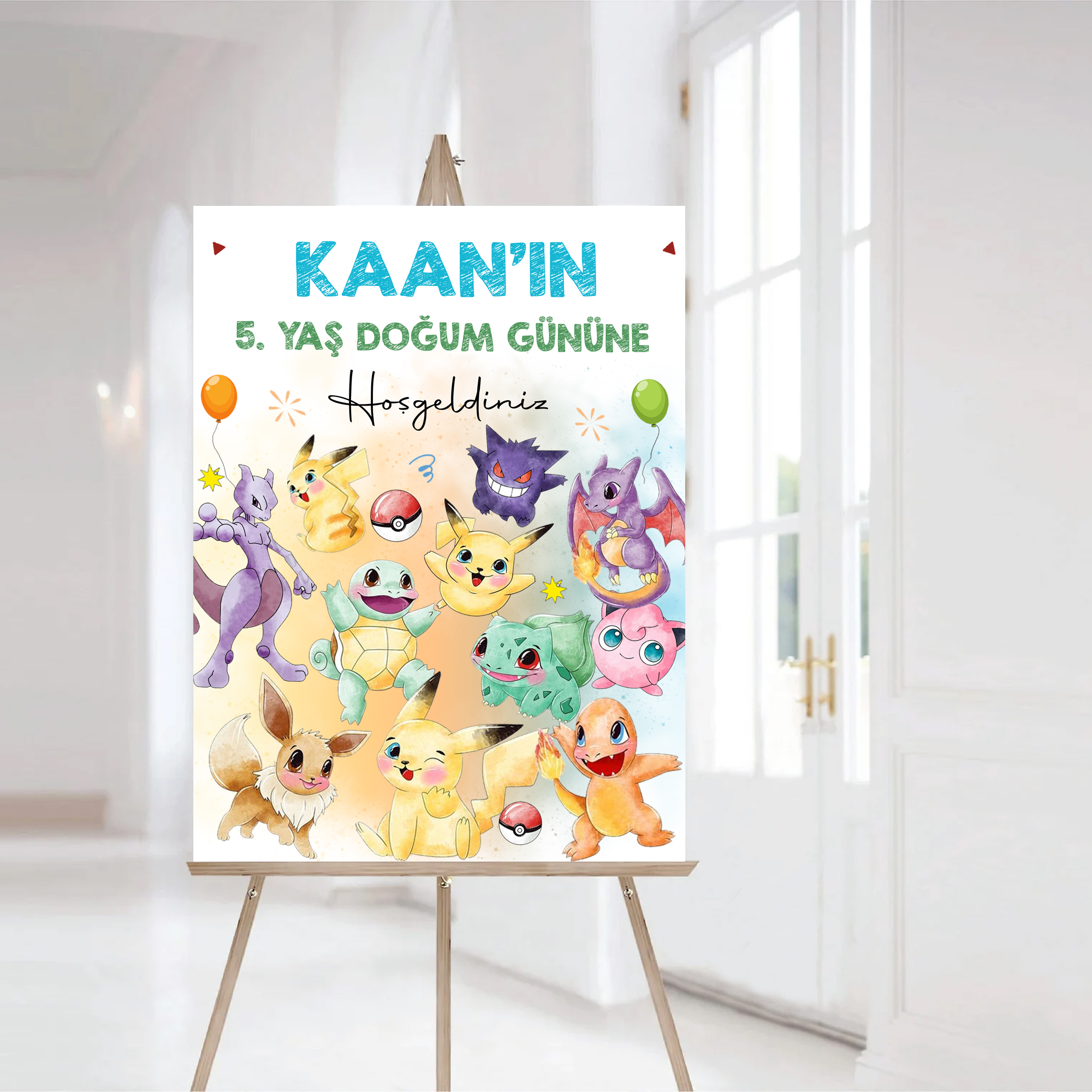 Pokemon Karşılama Panosu Vinil Branda