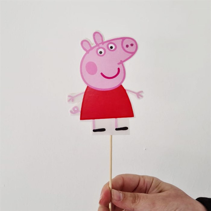 Peppa Pig Temalı Çubuklu Maket Süs