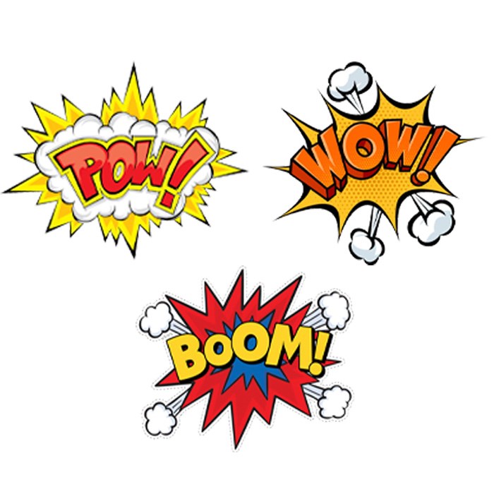 Superhero Temalı Sticker 12 cm 3’lü