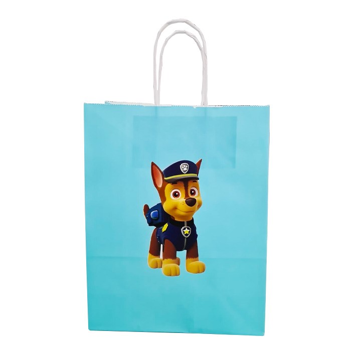 Paw Patrol Chase Temalı Karton Hediye Çantası - 1 Adet