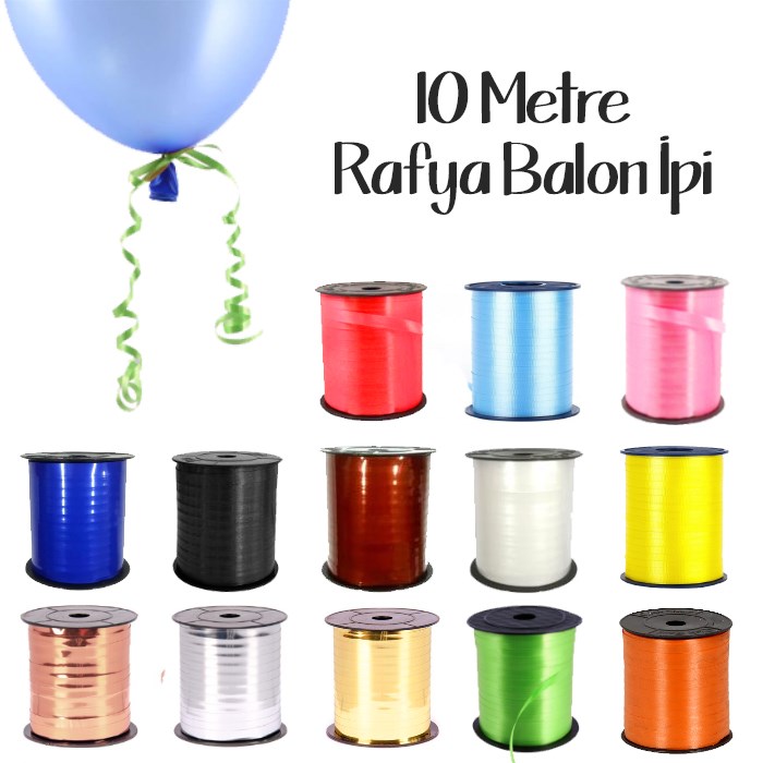 Rafya Balon İpi Renk Seçenekli 10 Metre