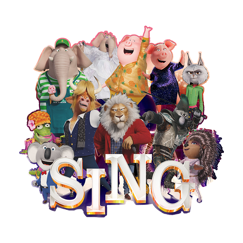 Sing 2 Konseptli Çıkartma 12cm