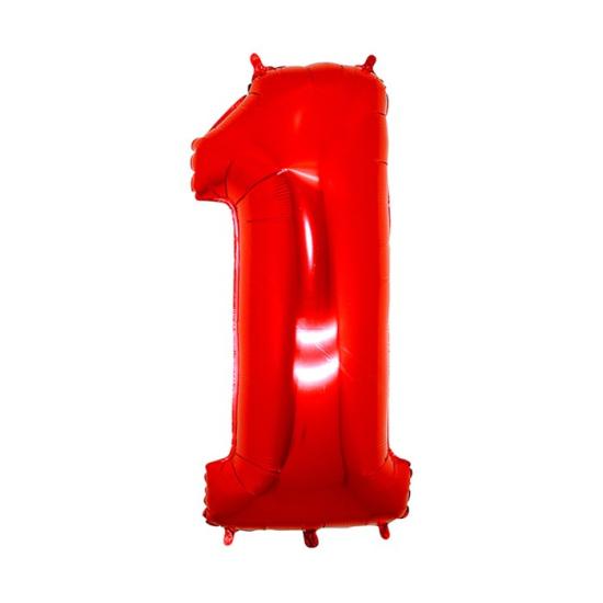 Kırmızı 1 Rakam Folyo Balon 40 cm