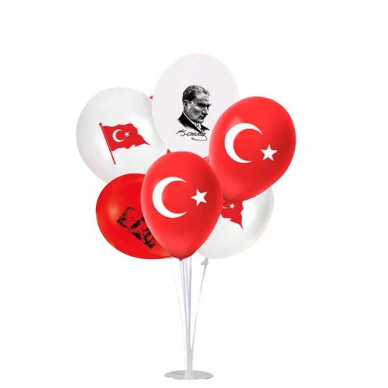 Atatürk ve Türk Bayraklı Konsepti Balon Standı