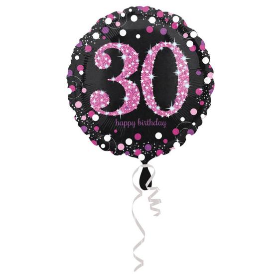 30 Yaş Işıltılı Folyo Balon