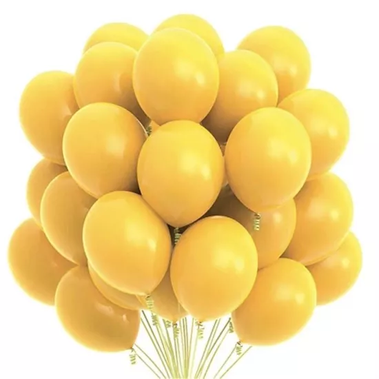 Sarı Baskısız Lateks Balon - 100 Adet