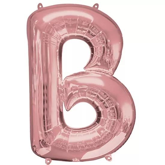 B Harfi Rose Gold Folyo Balon 1 Metre