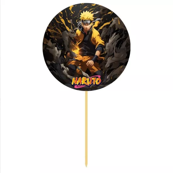 Naruto Temalı Yuvarlak Çubuk Süs