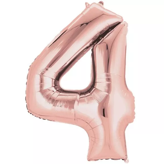 4 Rakam Rose Gold Folyo Balon