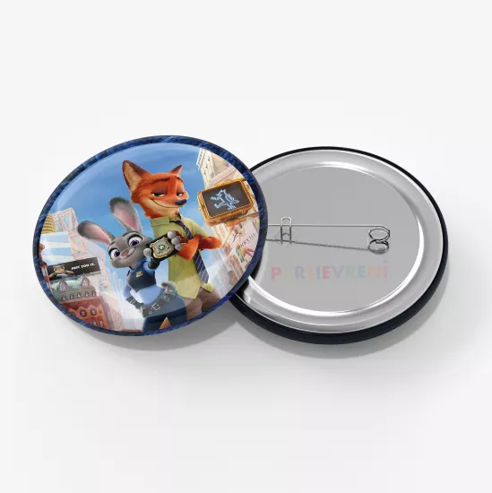 Zootropolis Temalı İğneli Rozet 1 Adet