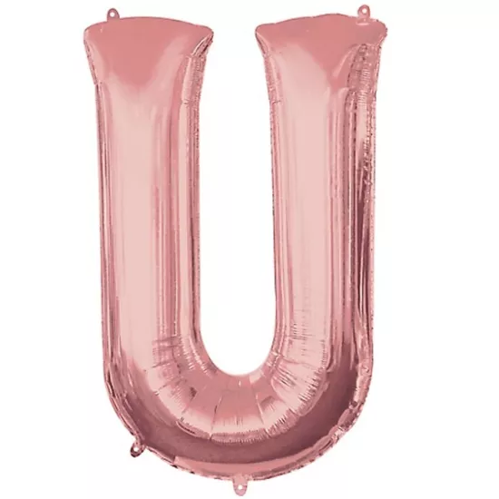 U Harfi Rose Gold Folyo Balon 1 Metre
