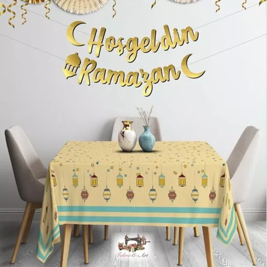 Ramazan Temalı Kumaş Masa Örtüsü