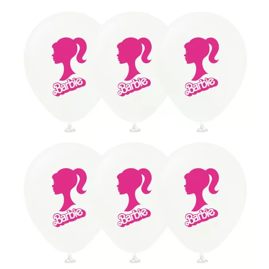 Barbie Baskılı Lateks Balon 5 Adet