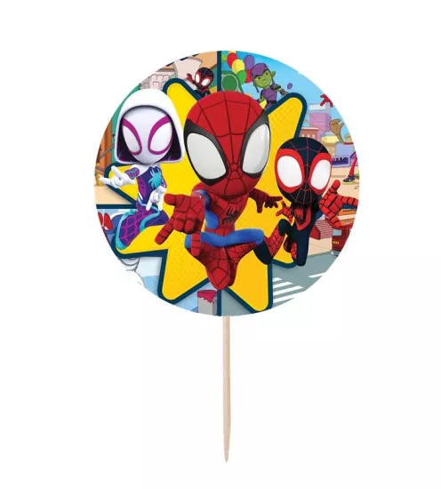 Spidey Temalı Yuvarlak Pasta Süsü