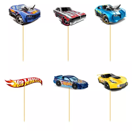Hot Wheels Temalı Özel Kesim Kürdan 6’lı